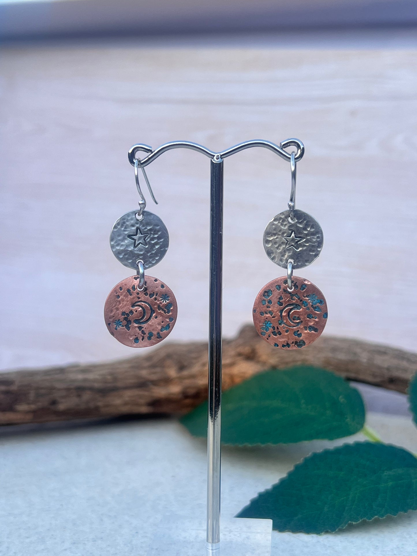 Mixed Metal Earrings.
