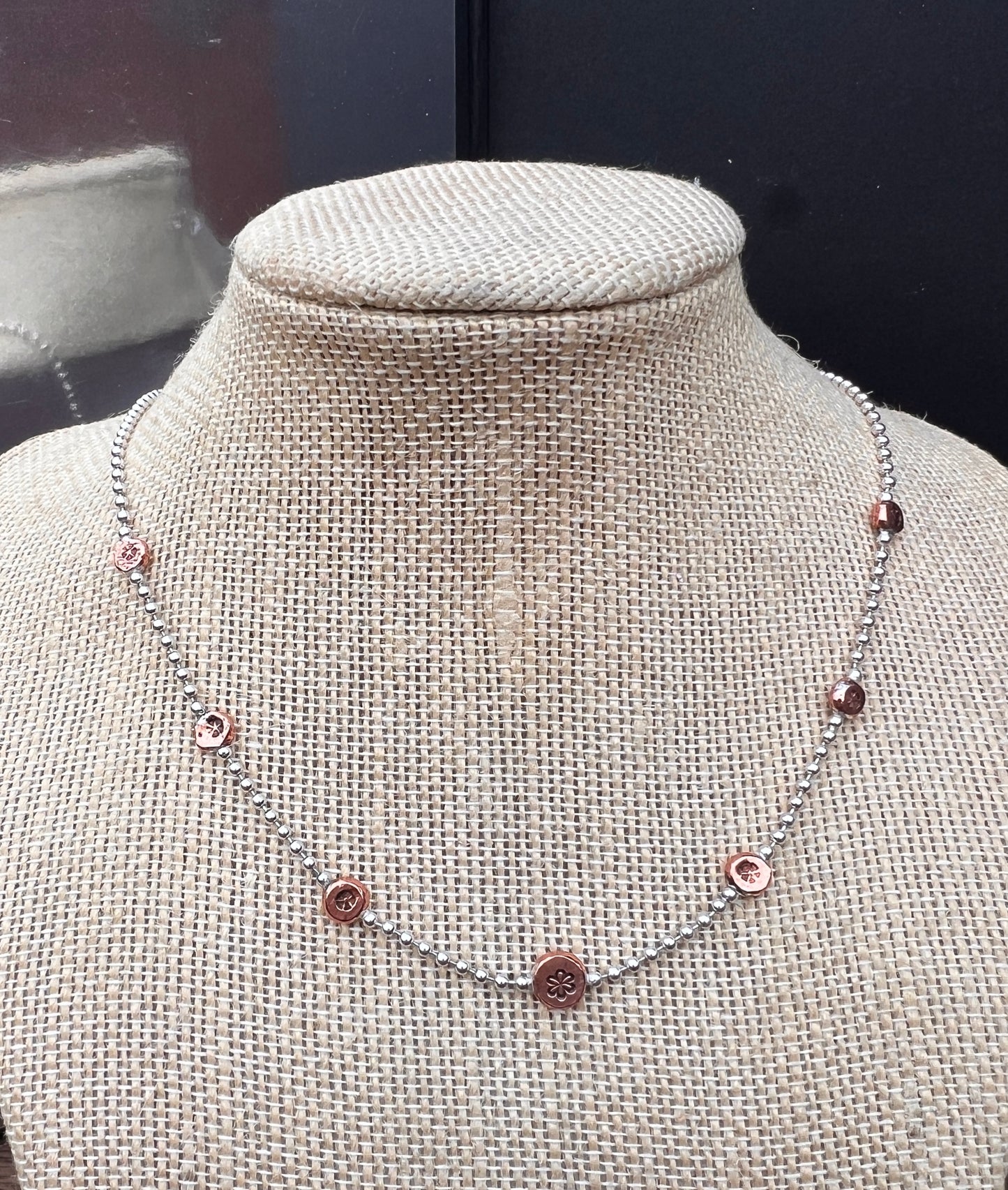 ‘Daisy Chains’  Silver & Copper Necklace.