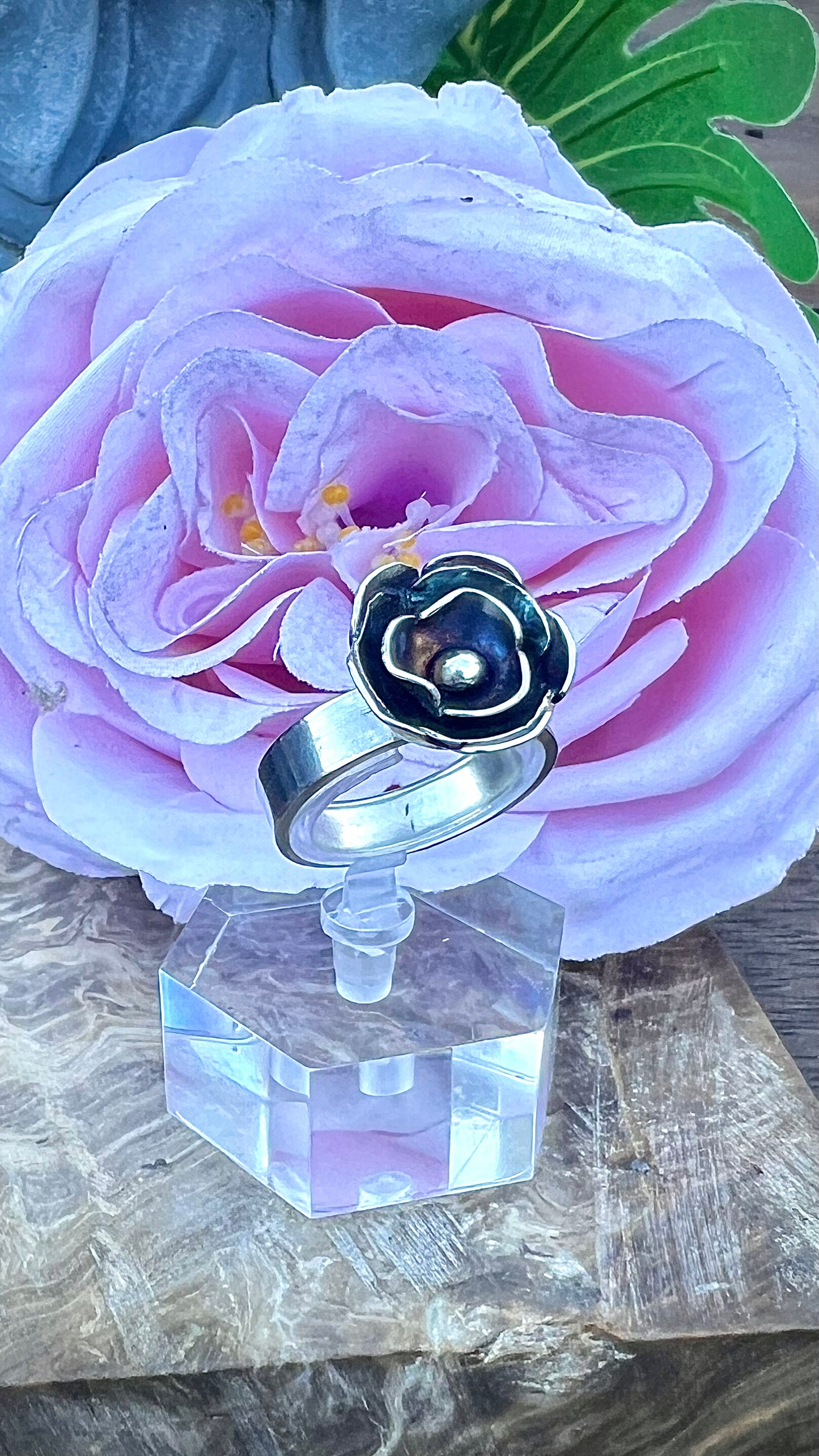 "ROSE" Silver Rose Ring