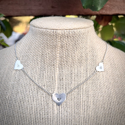 Sweetheart Trio Necklace.