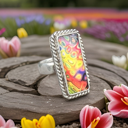 ‘Psychedelia’ Art Glass Ring.