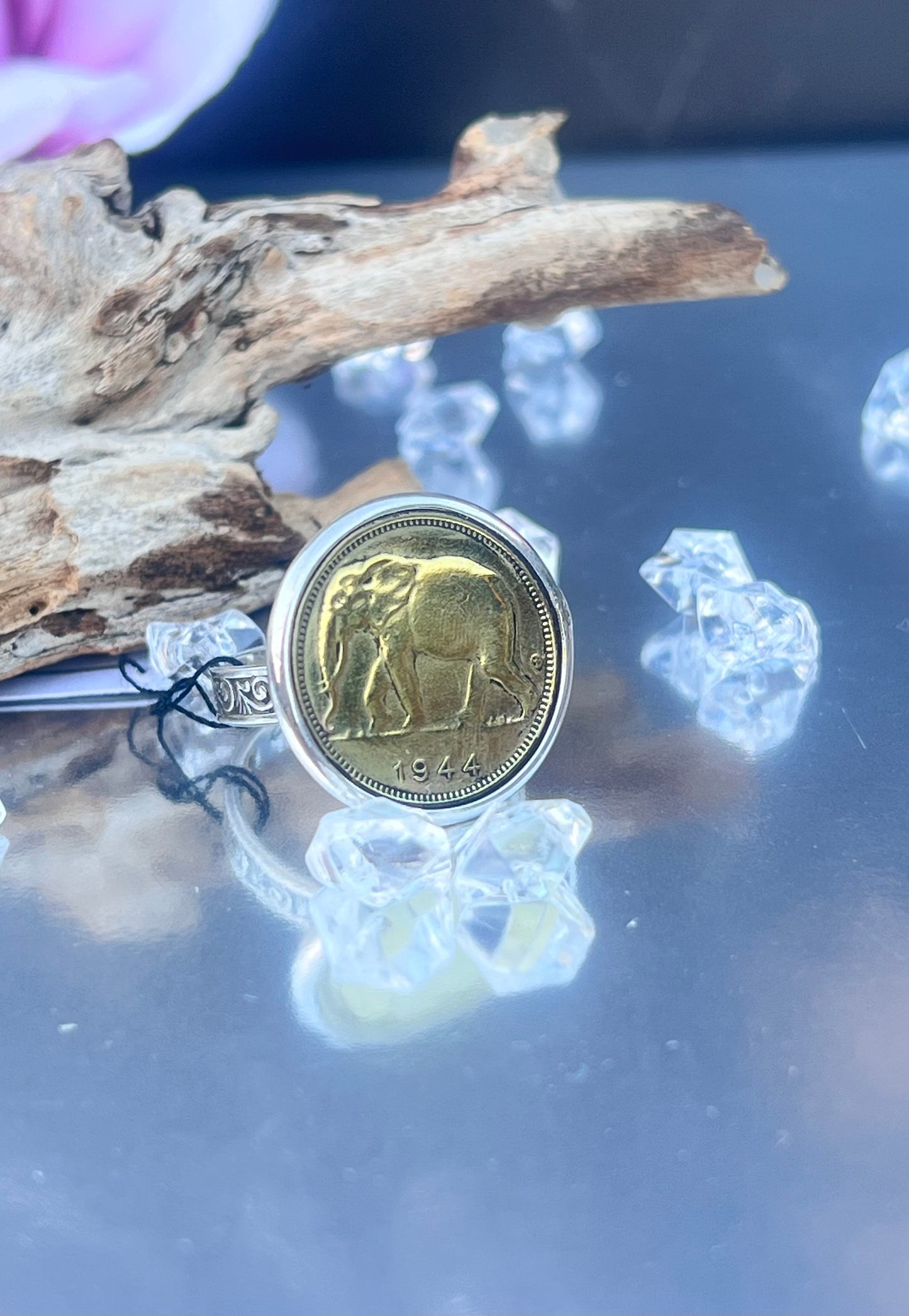 1944 Republic Of Congo Coin Ring.