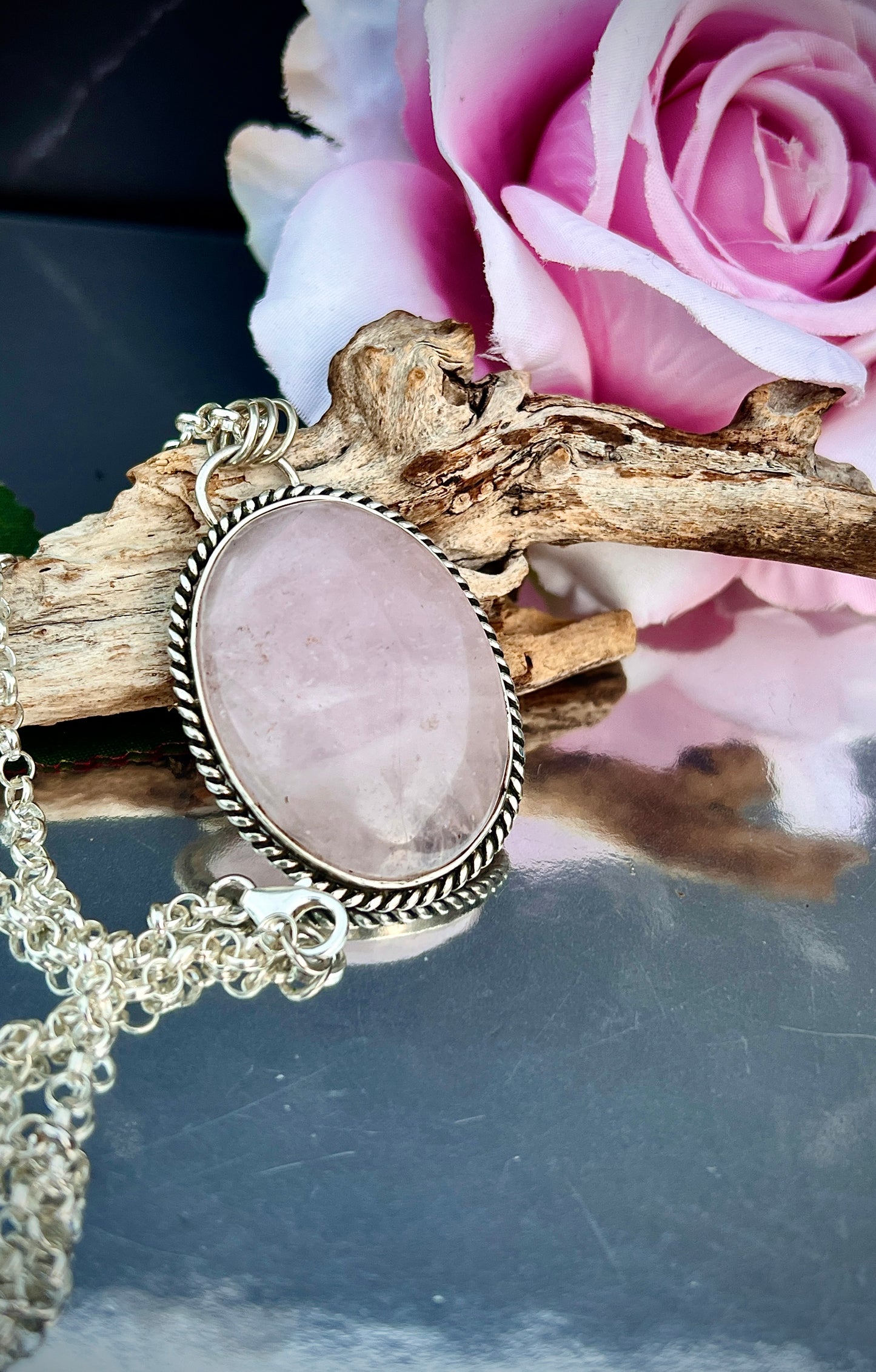 Rose Quartz Pendant.