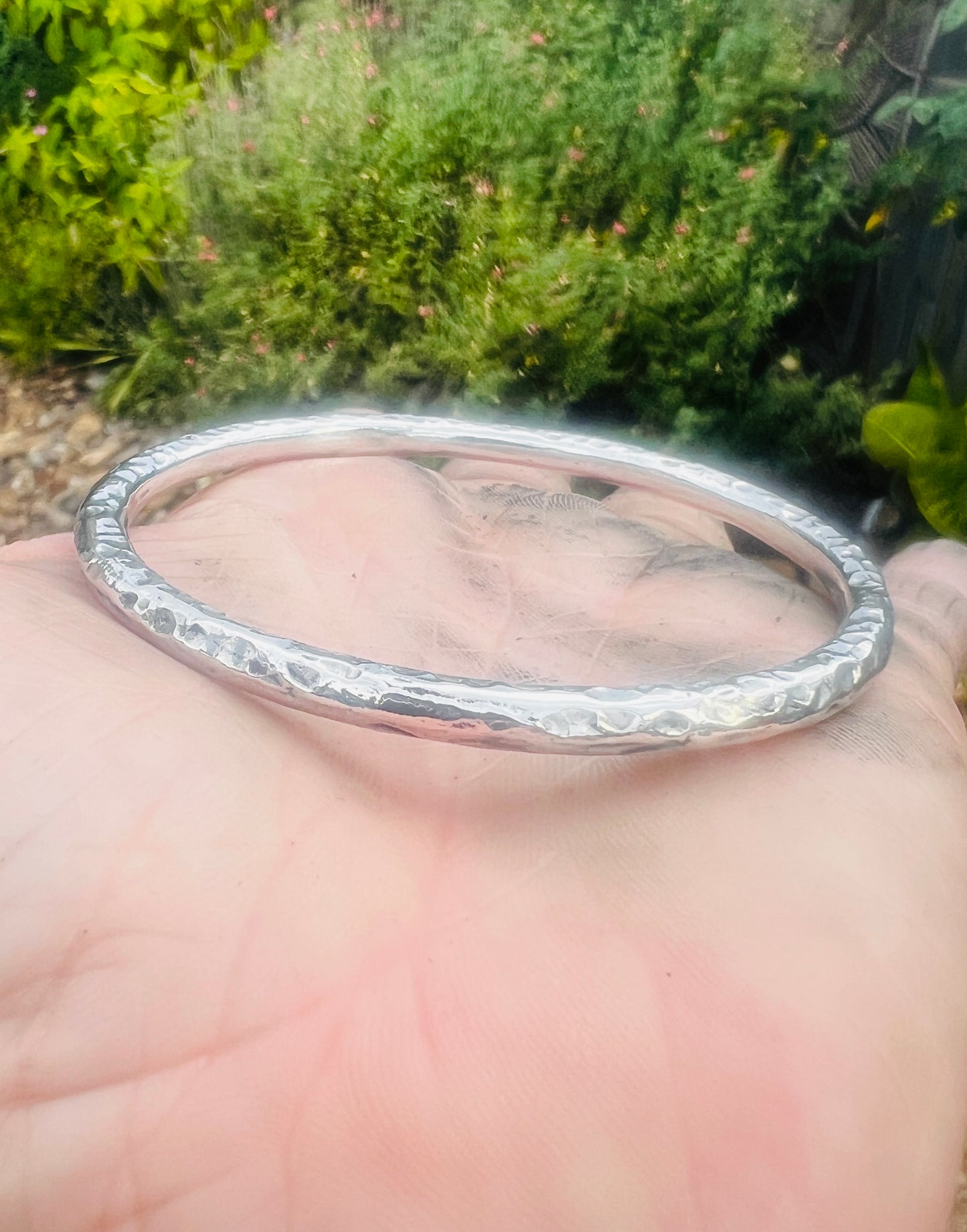 Large Sterling Silver Statement Bangle.