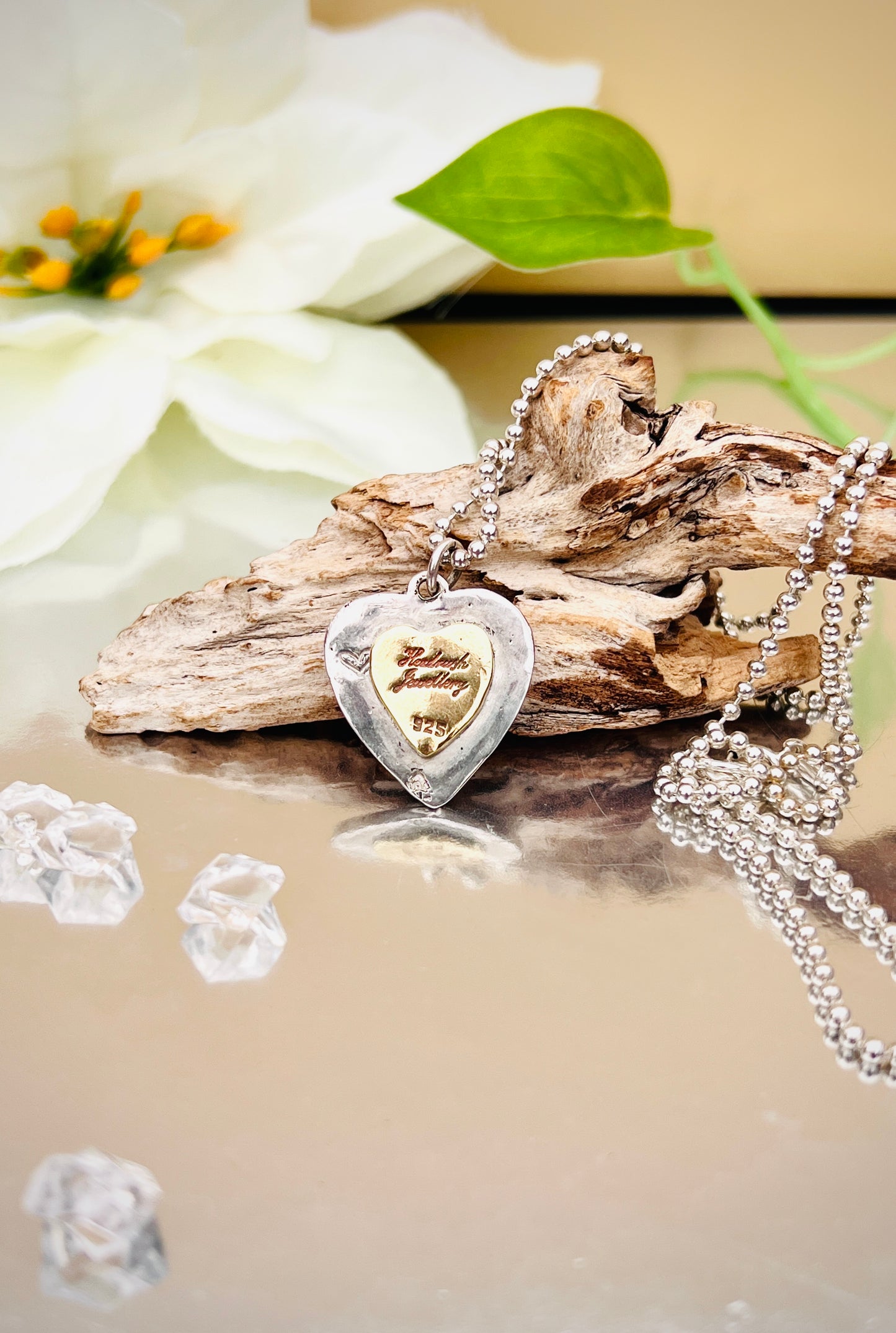 Garnet Heart Pendant.