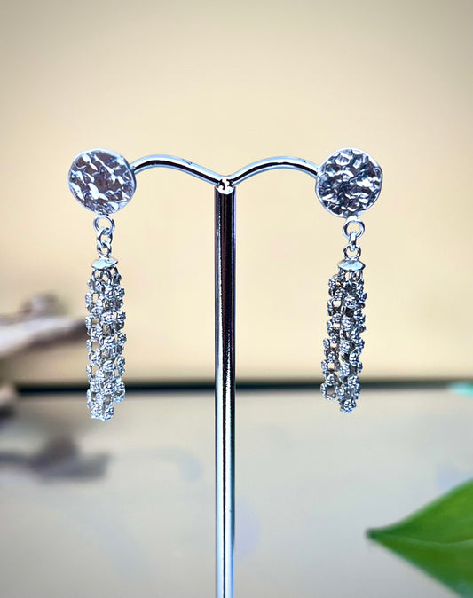 Sterling Silver Textured Studs.