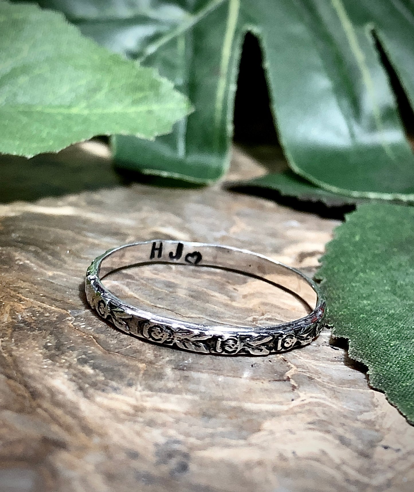 Assorted Silver Patterned Bands.