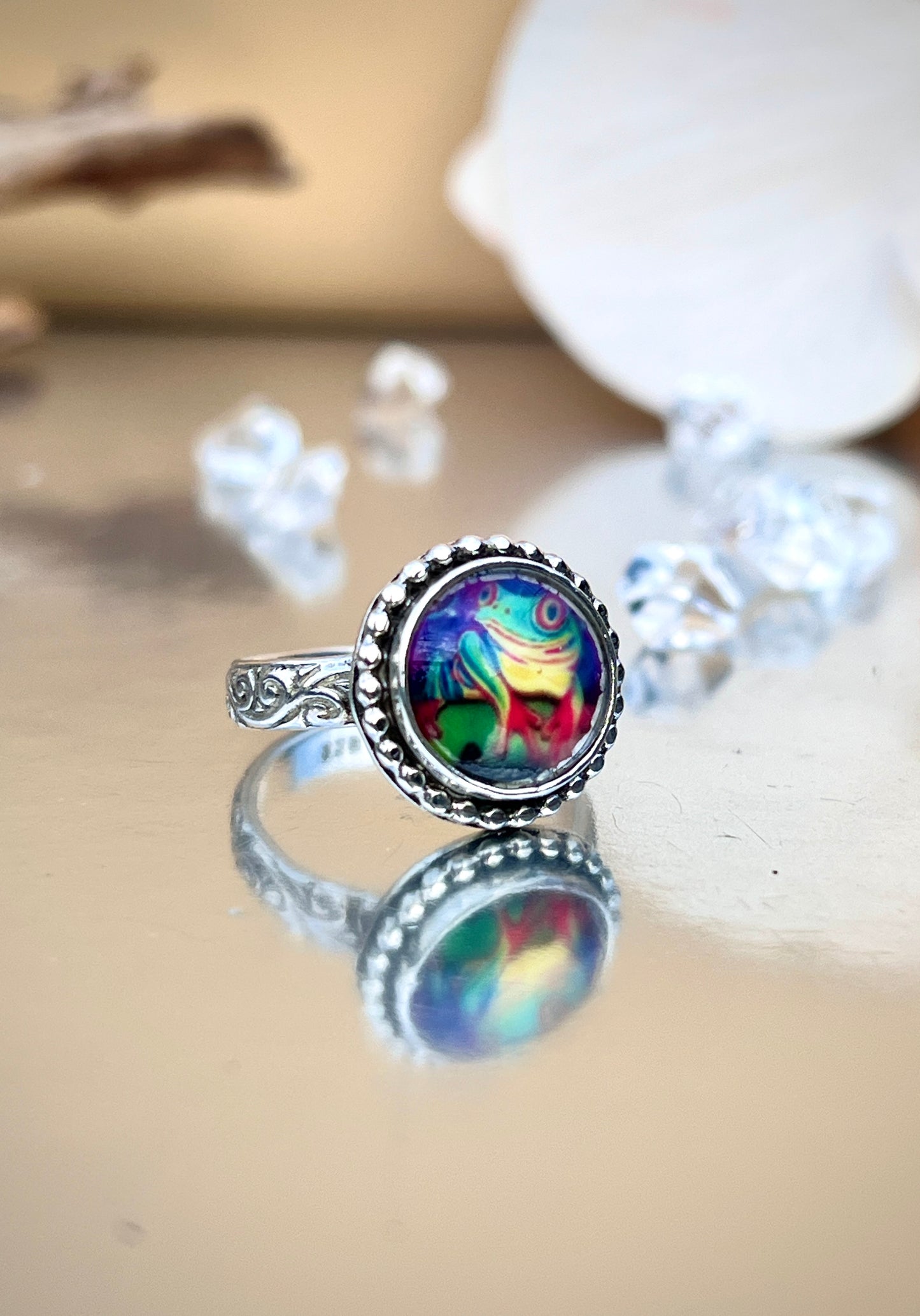 Sterling Silver Frog Ring.