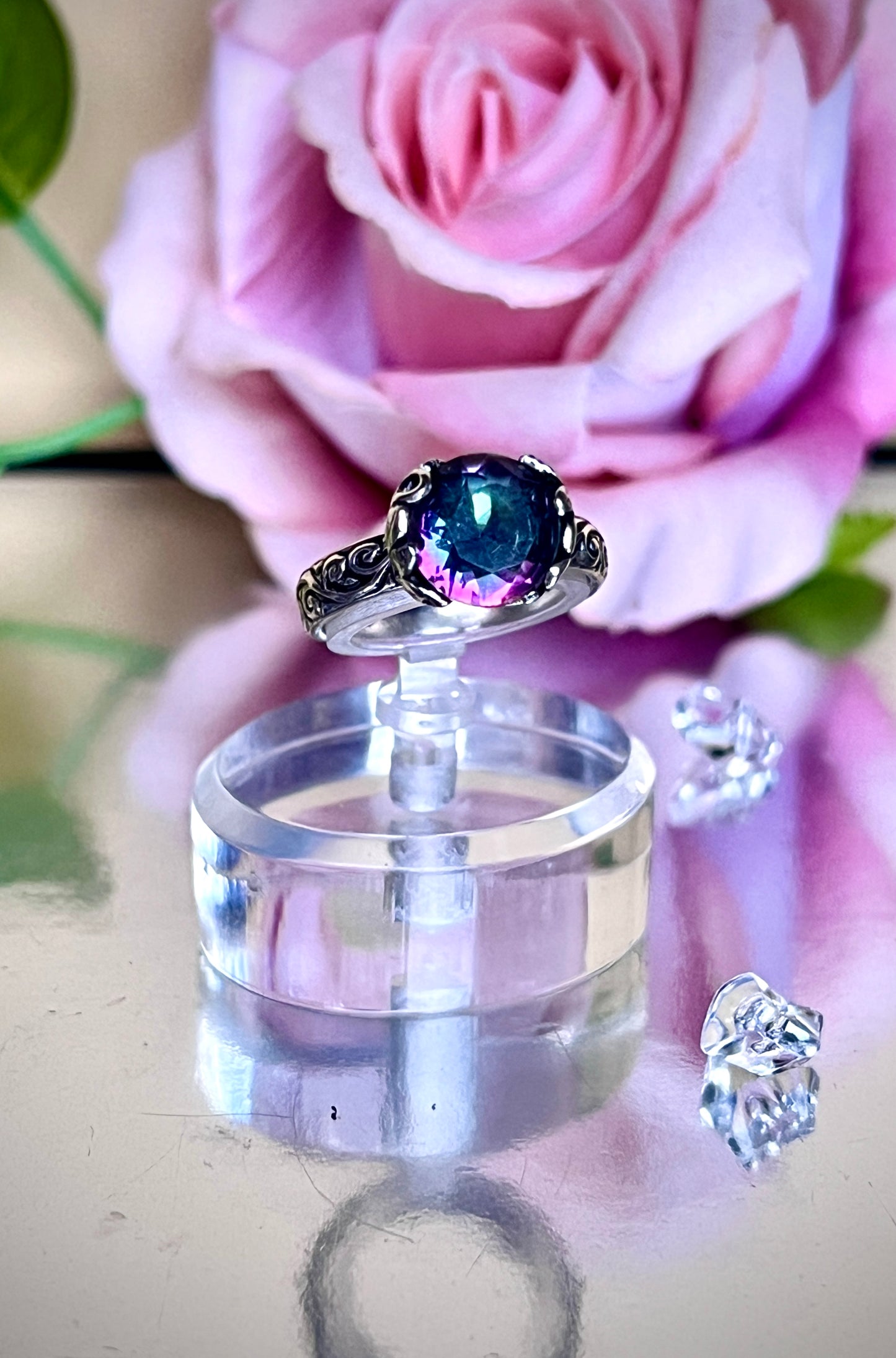 Aura Rainbow Quartz Ring.