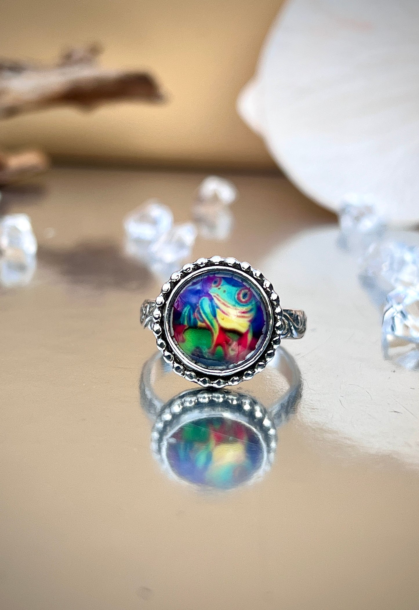 Sterling Silver Frog Ring.