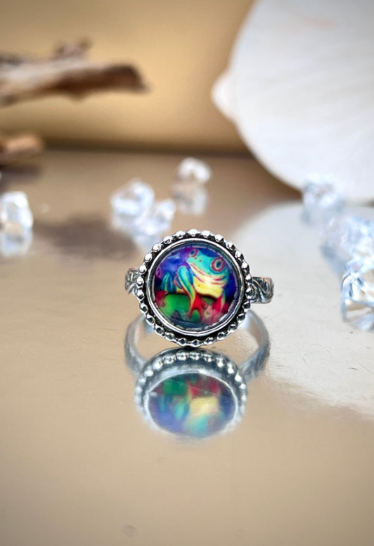 Sterling Silver Frog Ring.