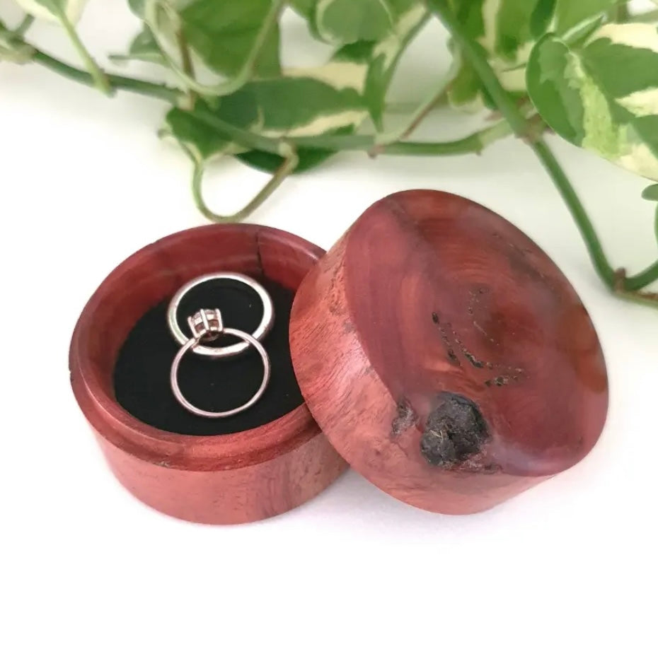 Mallee Gum Engagement/ Wedding Ring Box.