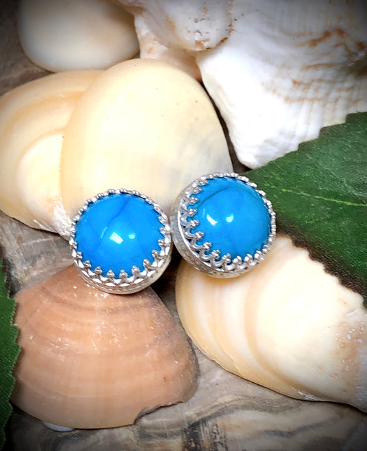 Howlite Turquoise Studs